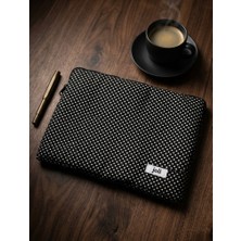Joli Siyah Beyaz Puantiyeli 13INÇ-14 Inç Laptop Çantası & Evrak Çantası