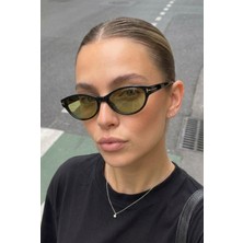 Ren Eyewear Tessa Kadın Güneş Gözlüğü Oval Kedi Gözü Leopar Çerçeve 50 Ekartman Gold Detaylı Yeni Sezon