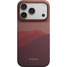 Pitaka iPhone 18 Pro Kılıf M-Safeli Aramid Karbon Fiber Tactile Woven Starpeak Over The Horizon Kapak Bordo