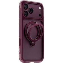 iPhone 18 Pro Kılıf Wiwu AS-203 Aeroshield Ultra Serisi M-Safeli Airbag Standlı Kapak Bordo