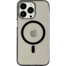 Wonew Ultra Ince 0,4 mm iPhone 15 Pro Magsafe Parlak Siyah Kılıf