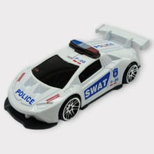 Nur Store Metal Mini Polis Arabası 8 cm - Polis - 3 - 1 Adet