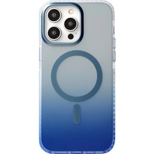 Wonew Gradyan iPhone 15 Pro Magsafe Mavi Kılıf