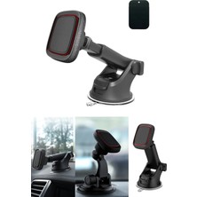 Mikasso Go Des GD-HD341 V Köşeli Ayarlanabilir Magnetik Araç Içi Telefon Tutucu Siyah Siyah