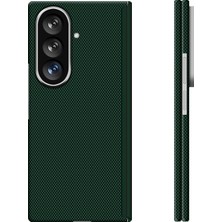 Galaxy Z Fold 7 Uyumlu Kılıf M-Safe Şarj Özellikli Zore Paris Zerre Sert Pc Kapak Koyu Yeşil