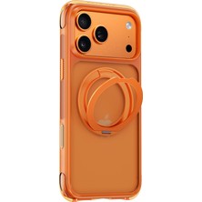 iPhone 18 Pro Kılıf Wiwu AG-203 Aeroguard Ultra Serisi M-Safeli Airbag Standlı Kapak Turuncu