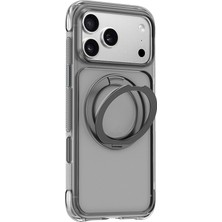iPhone 18 Pro Kılıf Wiwu AG-203 Aeroguard Ultra Serisi M-Safeli Airbag Tasarımlı Standlı Kapak Gri