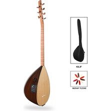 İstanbul Müzik Tedarik Maun Görünümlü Ekolayzerli Kompozit Tekne Öğrenci Bağlaması Kısa Sap Saz