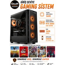 Özlen X66 RYZEN 5 5600 RTX 3050 6GB 16GB RAM 500GB M.2 SSD Oyuncu Bilgisayarı