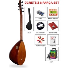 İstanbul Müzik Tedarik Maun Tekne Sap Ladin Kapak Full Set Bağlama