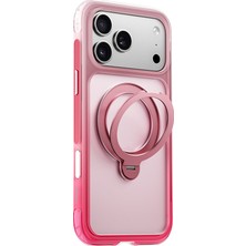 iPhone 18 Pro Max Kılıf Wiwu AS-204 Aeroshield Aurora Ultra M-Safeli Airbag Standlı Kapak Pembe