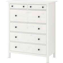 IKEA Modern Beyaz 6 Çekmeceli Şifonyer 108X130 cm - Yatak Odası Kaliteli Dolap - Şık Depolama Çözümü