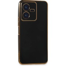 Vivo Y22 2022 Kılıf Volet Silikon - Siyah