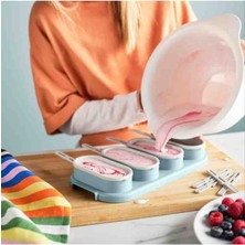 IKEA Premium Şık Dondurma Kalıbı, Magnum Model, Silikon Kalıp