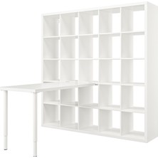 IKEA Modern Beyaz Kitaplık  cm - Salon Çalışma Odası Kaliteli Dolap - Şık Depolama