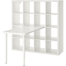 IKEA Modern Beyaz Kitaplık 147X139X147 cm - Salon Çalışma Odası Kaliteli Dolap - Şık Depolama