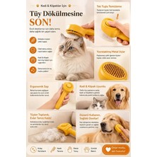 Tuşlu Kedi Köpek Tüy Toplama Tarağı