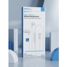 Acl Aura Akse Usb-C Universal Kablolu Mikrofonlu Kulak Içi Kulaklık - 1.2m Beyaz