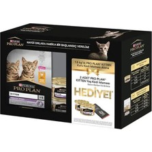 Pro Plan Kitten Tavuklu Yavru Kedi Maması 1,5kg (85GR x 2 Adet Yaş Mama) Hediyeli