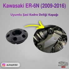 AutoPit 3D Kawasaki Er-6n (2009-2016) Uyumlu Şasi Kadro Deliği Kapağı
