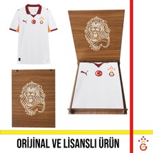 Galatasaray Lisanslı Puma 2025-2026 Beyaz Deplasman Forması Aslan Ahşap Kutulu 77981102