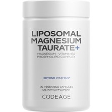 CodeAge Liposomal Magnesium Taurate+ Supplement - Magnesium Taurate, Vitamin B6 As Pyridoxal 5-Phosphate 120 Capsules
