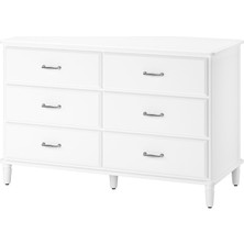IKEA Modern Beyaz 6 Çekmeceli Şifonyer 127X81 cm - Yatak Odası Kaliteli Dolap - Şık Depolama Çözümü