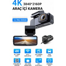 Blackbird Game Center Harvox 4K Pro Araç Içi Kamera Seti 2 Kameralı (4k Ön + 1080P Arka),wi-Fi, Gps Park Modu