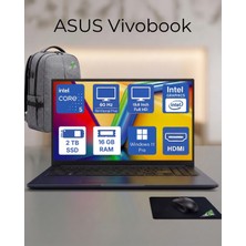 Asus Vivobook 15, Intel Core 5 (120U), 16GB Ddr5, 2tb SSD Windows 11 Pro + Office 2026