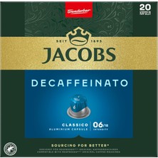 TeknoKapsül Jacobs Classico Kafeinsiz Nespresso Uyumlu Alüminyum Kapsül Kahve 20 Kapsül