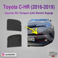 AutoPit 3D Toyota C-Hr (2016-2019) Uyumlu Ön Tampon Çeki Demiri Kapağı