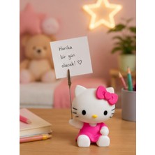 Fing Art Hello Kitty Tasarımlı Dekoratif Fotoğraf ve Not Tutucu, Metal Kıskaçlı Notluk