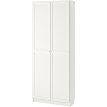 IKEA Modern Beyaz Kapaklı Kitaplık 80X42X202 cm - Salon Çalışma Odası Kaliteli Dolap - Şık Depolama