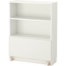 IKEA Modern Beyaz Kitaplık 80X30X106 cm - Salon Çalışma Odası Kaliteli Dolap - Şık Depolama