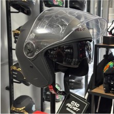 Motohat Siyah Yarım Kask(Güneş Vizörlü)