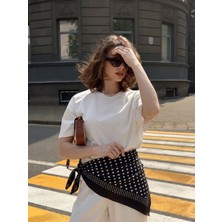 Gistoria Kadın Desenli Rayon Kumaş Bandana Fular 55X55 cm