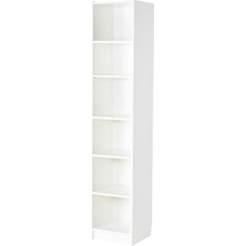 IKEA Modern Beyaz Kitaplık 40X40X202 cm - Salon Çalışma Odası Kaliteli Dolap - Şık Depolama