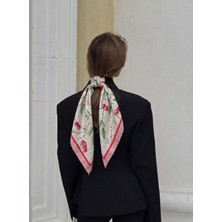 Gistoria Kadın Desenli Rayon Kumaş Bandana Fular 55X55 cm