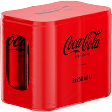 TeknoKapsül Coca-Cola Zero Sugar Kutu 6X250 ml