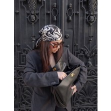 Gistoria Kadın Desenli Rayon Kumaş Bandana Fular 55X55 cm