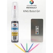 COLORGUARD Renault KNG Bulut Gri Rötuş Seti - 2 si 1 Arada İğne ve Fırça Uçlu Şişe, Rötuş Çeliği ve Rötuş Çubuğu