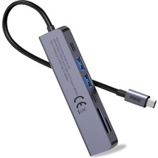 Phixi Force 7 In 1 USB C To HDMI VGA Ethernet Hub Çoklayıcı Hub