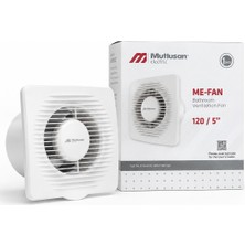 Mutlusan 120 mm 5 Inç Banyo Aspiratörü Havalandırma Fanı 15W 120 M³/sa Beyaz