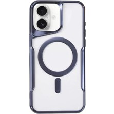 TeknoKapsül Newface Apple Iphone 16 Plus Kılıf Boyi Magsafe Silikon Kapak - Lacivert