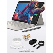 Lenovo Kalemli ve Klavyeli 12 GB Ram 256 GB Hafızalı Tablet (Deniz Kabuğu) - Lenovo Orijinal Kulaklık & 68W Şarj Hediyeli