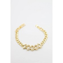 Altın Renk Zincir Şık Zarif Bileklik Kaliteli