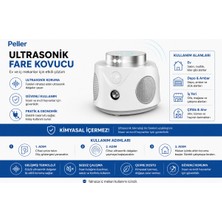 Peller Pro pır SENSOR 360° Pest Repeller Ultrasonik-Elektronik Fare, Haşere,  Akrep,  Yarasa Kovucu