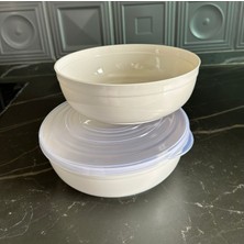 Dünya Plastik 2 Adet 2350 ml Kapaklı ve Kapaksız Chef Kase Seti 2 Parça
