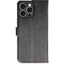 Akıllı Bayi Apple iPhone 16 Pro Max Kılıf Trend S Plus Kapaklı Kılıf - Siyah Aby