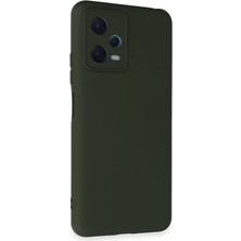 Akıllı Bayi Xiaomi Redmi Note 12 5g Kılıf Nano Içi Kadife Silikon - Koyu Yeşil Aby